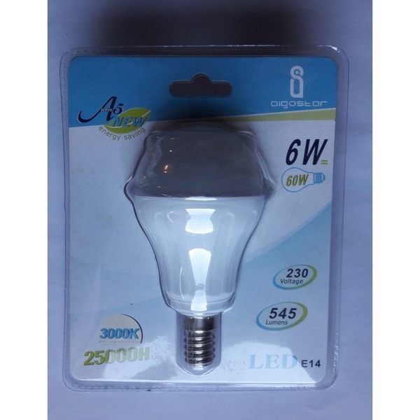 LED bulb E14 6W warm 3000K A60