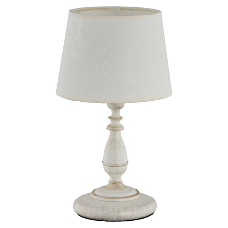 Lampa stołowa ROKSANA WHITE biały antyczny/szary śr. 22cm