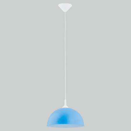 Lampa wisząca zwis szklana tuba ALBERT niebieski śr. 30cm