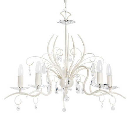 MONA WHITE classic candlestick chandelier ¶ 66cm antique white