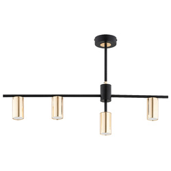 Lampa sufitowa ALFA URSA CZARNA & ZŁOTA 4xGU10 75cm | 63317