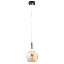 Lampa wisząca ALFA PRADA ZŁOTA & CZARNA 1xE27 15cm | 61352