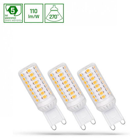 LED G9 230V 4W CW DIMMABLE SMD 5 LAT PREMIUM      3-PACK SPECTRUM