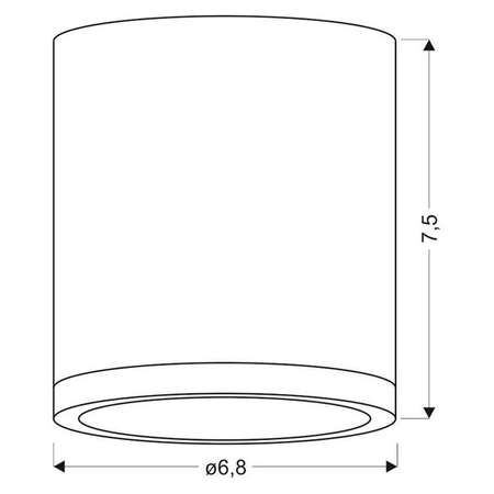 Lampa sufitowa TUBA 2273624, biała/drewno, 5W LED, barwa neutralna 4000K