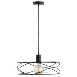 Lampa wisząca ALFA DIUK CZARNA 1xE27 42cm | 61259