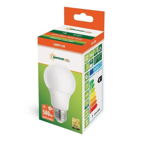 Żarówka LED GLS E-27 230V 7W ciepła 3000 k