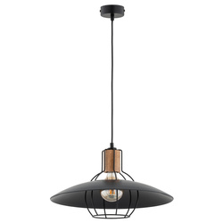 Lampa wisząca ALFA DOMINO GRAFITOWA 1xE27 45cm | 61251