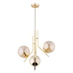 Lampa wisząca ALFA ESTEL ZŁOTA 3xE14 48cm | 62332