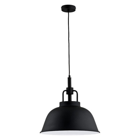 Lampa wisząca ALFA ALCANTARA CZARNA 1xE27 41cm | 60244