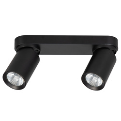 Lampa reflektor sufitowy ALFA FLEX CZARNY 2xGU10 26cm | 59029