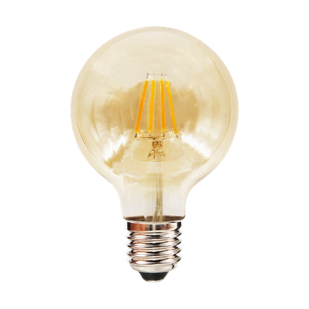 Żarówka Filamentowa LED, E27, G80, 6W, barwa ciepła 2700K, 700lm, Amber