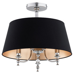 Lampa sufitowa ALFA ROSETTA CHROM & CZARNA 3xE14 50cm | 62478
