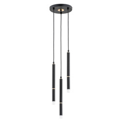 Lampa wisząca ALFA DERANY CZARNA & ZŁOTA 3xG9 20cm | 62398