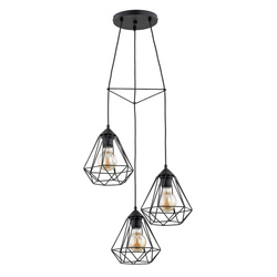 Lampa wisząca ALFA KOSMOS CIRCLE CZARNA 3xE27 50cm | 62242