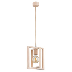 Lampa wisząca ALFA MOLI DREWNIANA 1xE27 30cm | 61138
