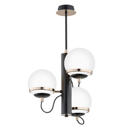 Lampa sufitowa ALFA LUMINA CZARNO-BIAŁA 3xE14 38cm | 63106