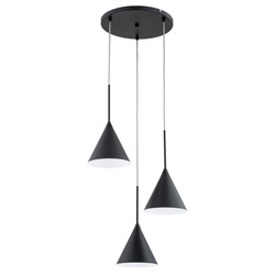 Lampa wisząca ALFA FABO CZARNA 3xE14 35cm | 62550