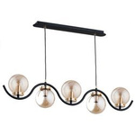 Lampa wisząca ALFA KORDA ZŁOTA 5xE14 97cm | 62155