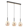 Lampa wisząca ALFA PRADA ZŁOTA & CZARNA 3xE27 70cm | 62404