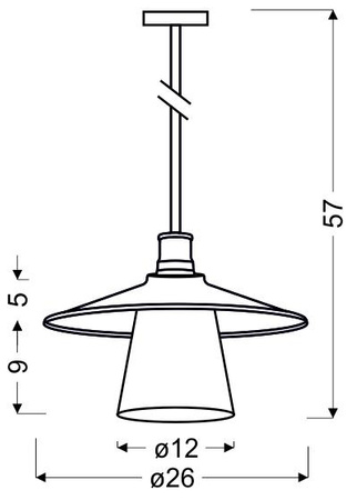 Lampa wisząca LOFT 31-43108 czarna 1x60W E27