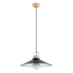 Lampa wisząca ALFA MILANO DREWNIANA 1xE27 40cm | 61266