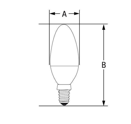Żarówka LED ŚWIECOWA E14 230V 4W COG szroniona ciepła 3000K