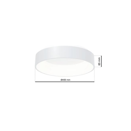 Biały plafon OHIO LED, śr 45cm 24W