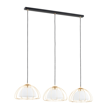 Lampa wisząca ALFA NERSY CZARNA & ZŁOTA 3xE27 80cm | 62431