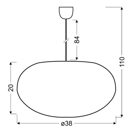 Lampa wisząca LIVIO 35 cm 31-51158 kremowa 1x60W E27