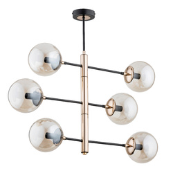 Lampa sufitowa ALFA PESCO ZŁOTA 6xE14 80cm | 63025