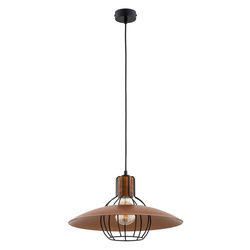 Lampa wisząca ALFA DOMINO BRĄZOWA 1xE27 45cm | 61250