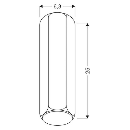 Lampa sufitowa 6-kątna TUBA 2282800, biała, 1x15W GU10