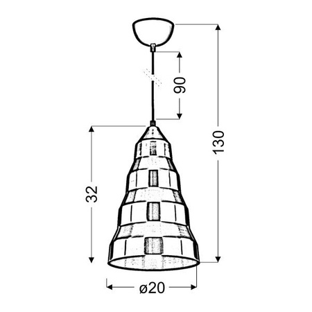 Lampa wisząca VESUVIO 31-58577 szary/czarny 1x40W E27