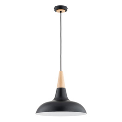 Lampa wisząca ALFA DORO CZARNA 1xE27 39cm | 61301