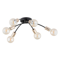 Lampa sufitowa ALFA LENSI CZARNA & ZŁOTA 6xE27 55cm | 63228