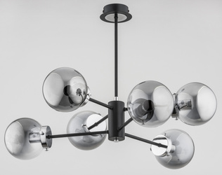 Lampa sufitowa ALFA KRAB CZARNA 6xE14 60cm | 62117