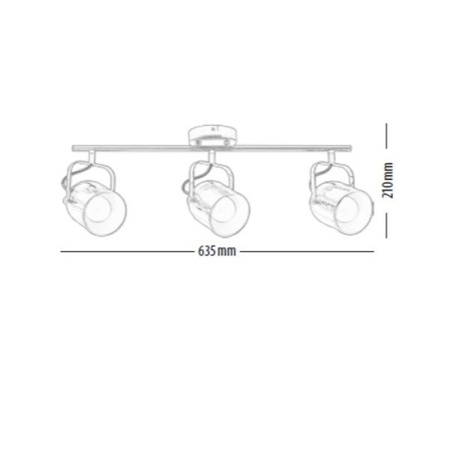 Lampa INGA listwa sufitowa 3 pkt chrom 2741328