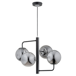 Lampa wisząca ALFA LAMUR CZARNA 4xE14 54cm | 63150