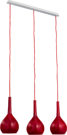 Lampa wisząca kropla listwa VETRO czerwona szer. 63cm