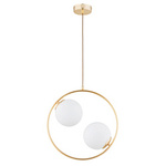 Lampa wisząca ALFA AVIA S 10 ZŁOTA 2xE14 39cm | 62443