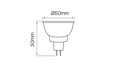 Żarówka LED line MR16 SMD 10~14V AC/DC 3W 273lm 36˚ biała zimna 6500K