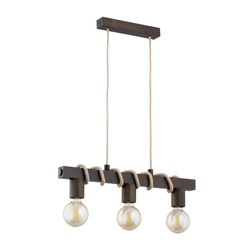 Lampa wisząca ALFA KALIPSO RETRO DREWNIANA 3xE27 60cm | 62249