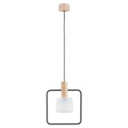 Lampa wisząca ALFA MERC DREWNIANA 1xE27 27cm | 61150