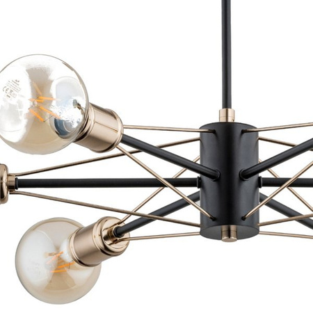 Lampa sufitowa ALFA TANDEM II CZARNA 6xE27 58cm | 62151