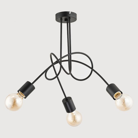 Lampa sufitowa ALFA TANGO CZARNA 3xE27 48cm | 23173