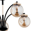 Lampa sufitowa ALFA VIOLA CZARNO-ZŁOTA 5xE14 60cm | 25545