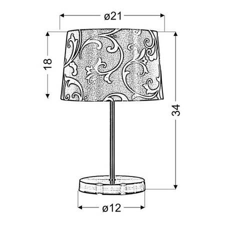 Lampa stołowa/nocna AROSA 41-55859 satyna/abażur beżowy 1x40W E14