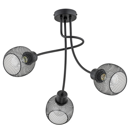 Lampa sufitowa ALFA PLENA DUO CZARNA 3xE27 48cm | 25823
