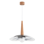 Lampa wisząca ALFA BERYL DREWNIANA 1xE27 47cm | 60944