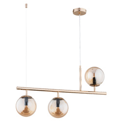 Lampa wisząca ALFA ABAKUS ZŁOTA 3xE14 15cm | 63036